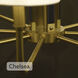 Chelsea 4 Light 20 inch Soft Brass Semi Flush Ceiling Light